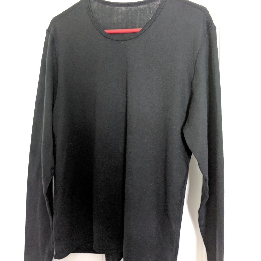 Comfortable mens 100% black polyster sweater